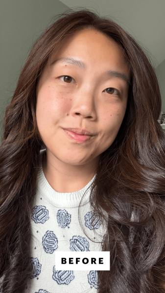 Allure contributing commerce writer Christa Joanna Lee before applying The Inkey List PHA Toner